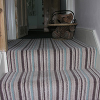 Brockway Stripe carpet on stairs