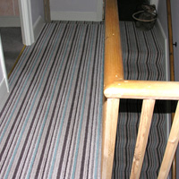Brockway Stripe carpet on stairs and landing
