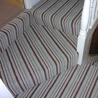 Karndean Flooring and Stripe Carpet on stairs