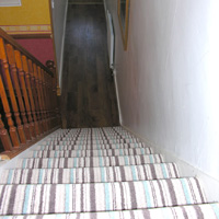 Karndean Flooring and Stripe Carpet on stairs