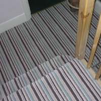 Brockway Stripe carpet on stairs and landing