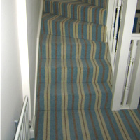 Modern Stripe carpet stairs