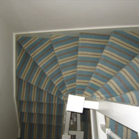 Modern Stripe carpet stairs