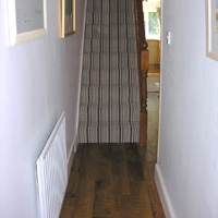 Karndean Flooring and Stripe Carpet on stairs